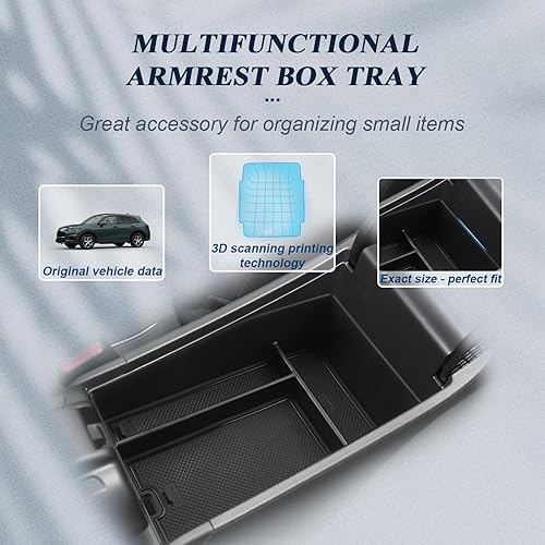 Miniatura 2 de BIBIBO Paquete de 3 organizadores de consola central para Ford Mustang 2024 + Ford Mustang GT caja de almacenamiento lateral para consola de basura,