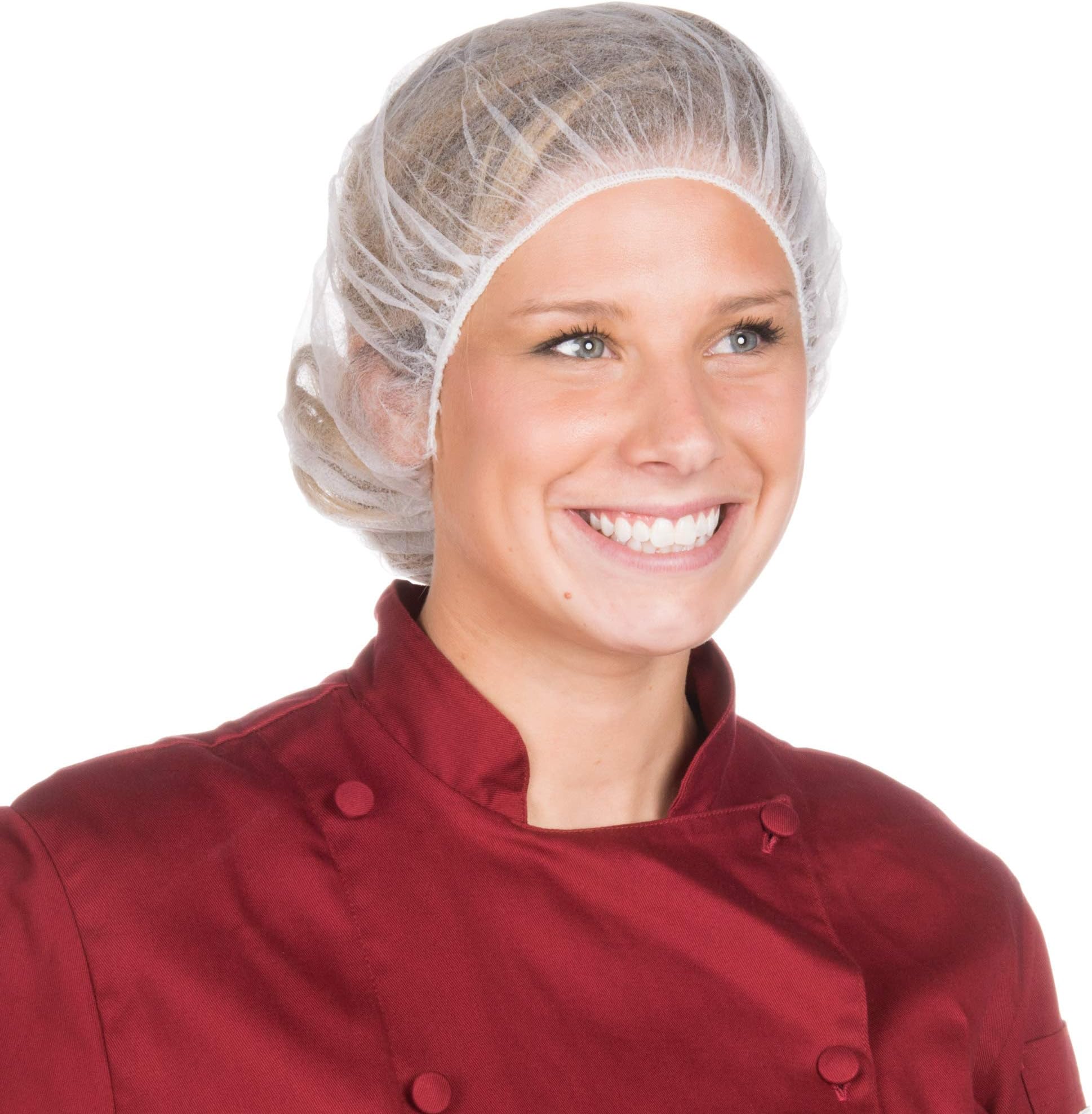 Hair Net Bouffant - White Disposable Hair Nets, Light Disposable Bouffant Cap For Food Service, Surgical Caps, Healthcare facility, Laboratories & Restaurants, Regular/Large, White (24 in)