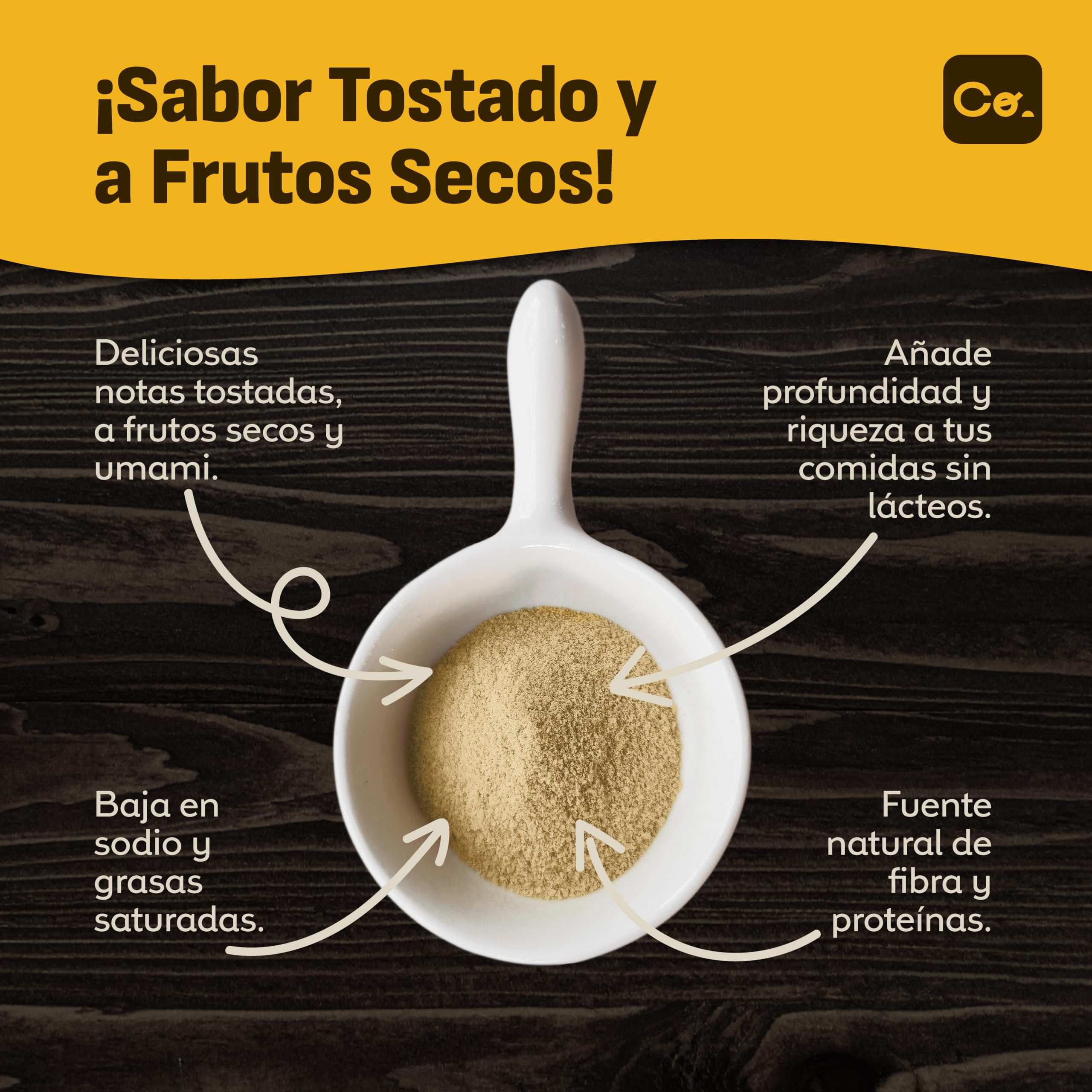 Coolinario Levadura Nutricional No Fortificada 56 g Condimento Vegano Alta Proteína Fibra Minerales