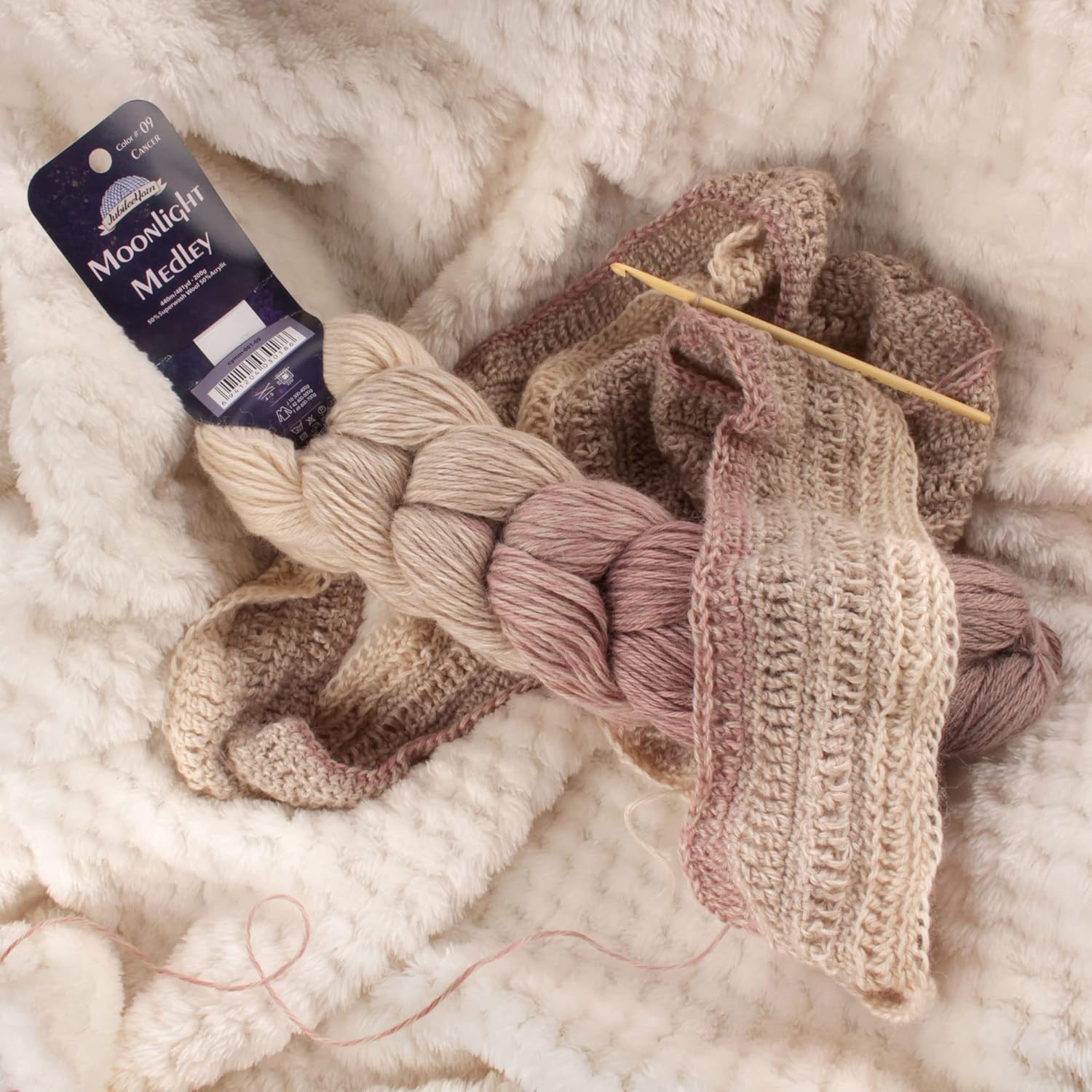 JubileeYarn Moonlight Medley Yarn - 200g/Hank Ombré DK Merino Wool/Acrylic - Scorpius - 2 Hanks