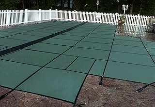 GLI HyPerLite 15 FT X 30 FT Rectangular Solid Safety Cover System with Pump, Green