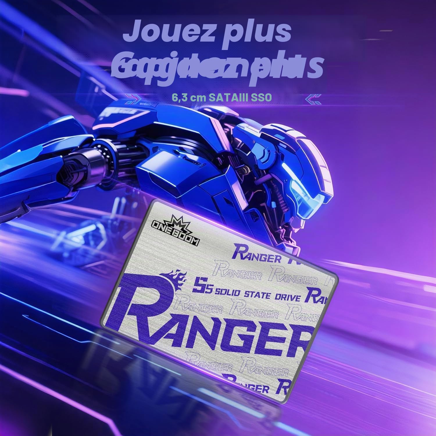 KingSpec OneBoom SSD 2To 2,5 Pouces SATA III 6 Go/s Disque Dur Interne SSD, Vitesse de Lecture jusqu'à 550 Mo/s - pour PC/Ordinateur Portable/PS4