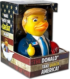 CelebriDucks - The Donald Trump Duck - Take Quack America - Floating Rubber Ducks - Collectible Bath Toy Gift for Kids & Adults of All Ages