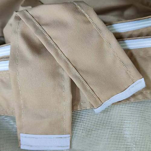 Miniatura 5 de ANEUHS Mosquitera universal de repuesto para kiosco de 10 x 10 pies, 4 paneles de malla para patio con cremalleras (beige)