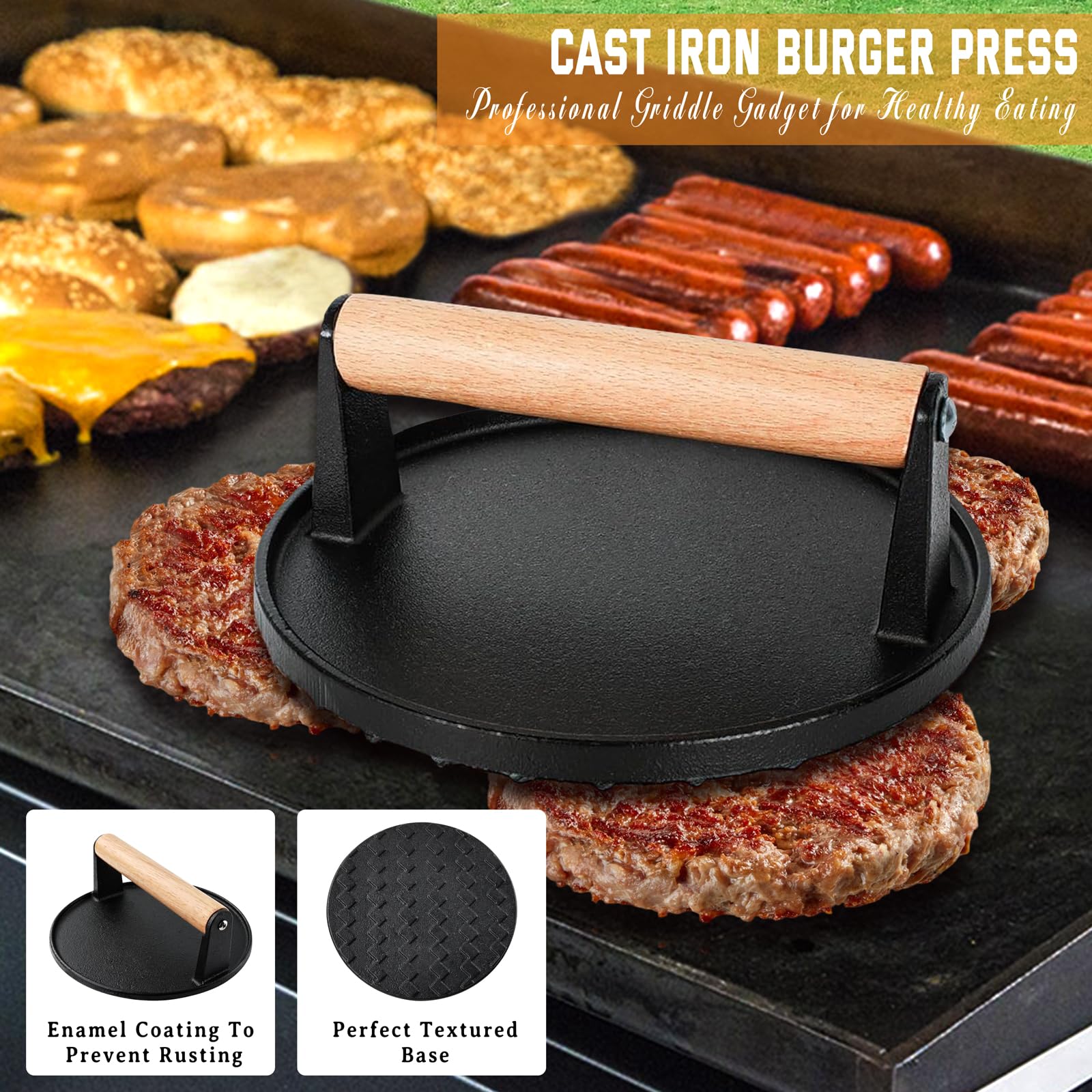 Kit de 27 accesorios para parrilla, juego de accesorios de parrilla plana para Blackstone y Camp Chef, juego de espátula profesional para parrilla con cúpula de fusión, prensa de 3