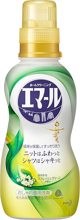 Amazon エマール 洗濯洗剤 液体 おしゃれ着用 リフレッシュグリーンの香り 本体 500ml エマール おしゃれ着洗剤