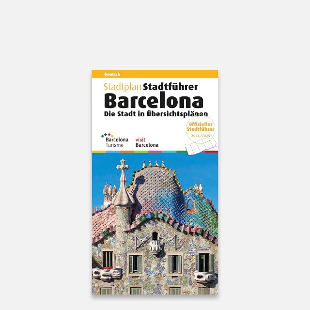 Portada de Barcelona Offizieller Stadtfuhrer. Die Stadt in Übersichtsplänen