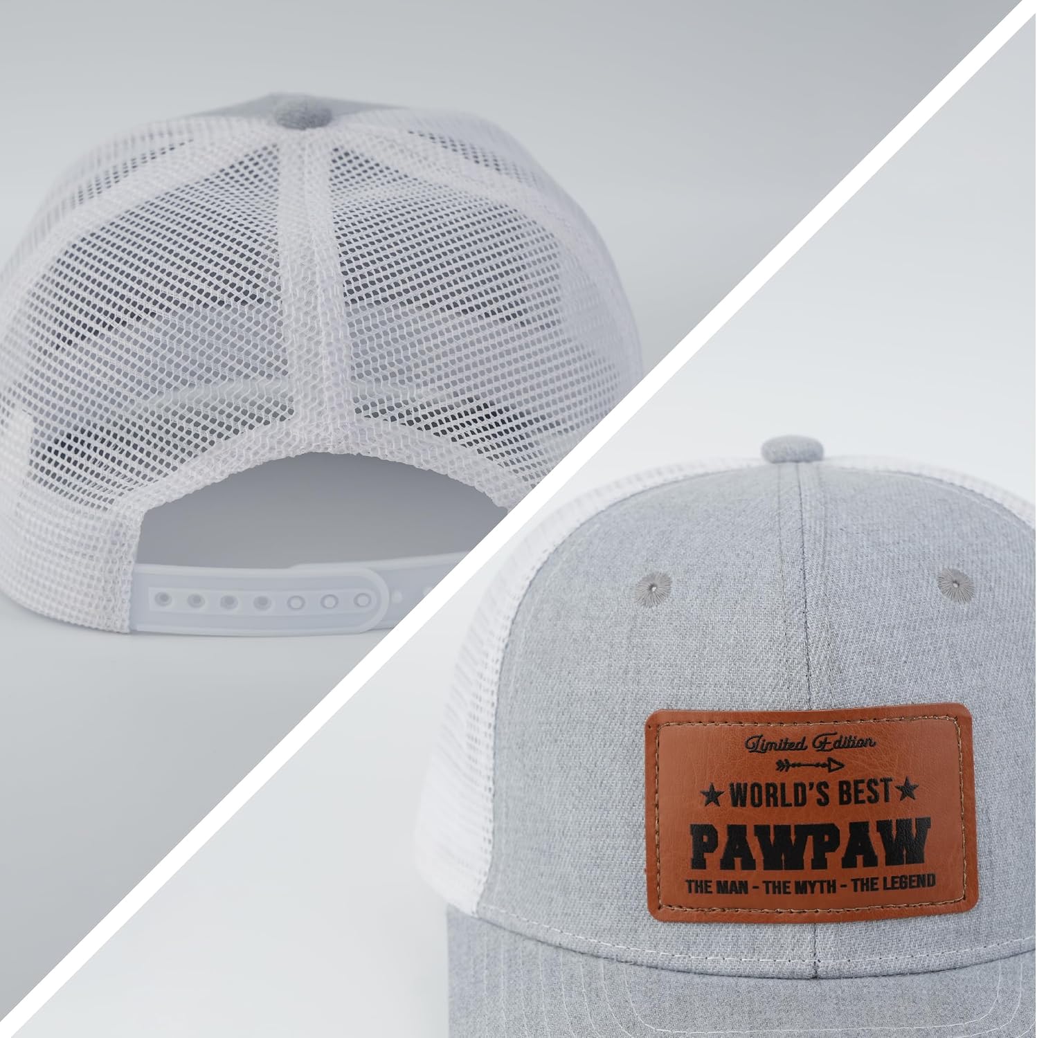 Men's Hat Gifts - Men Cap Gifts for Christmas Father's Day Birthday Trucker Hat Leather Pattern Baseball Cap image 5