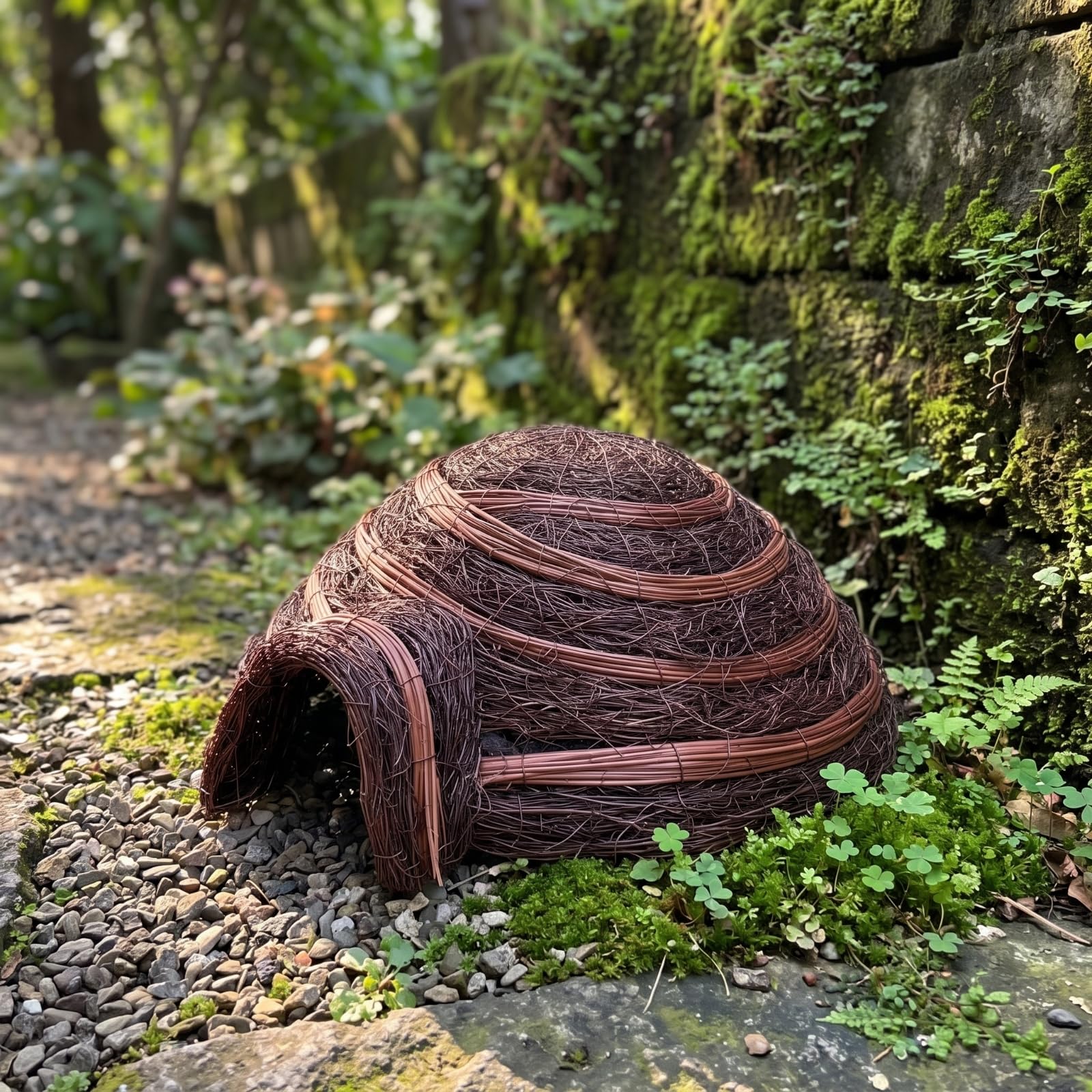 Vogelhaus Geflochten Vogelhaus mit Bogenöffnung Naturnah Nisthöhle für Fotoshooting