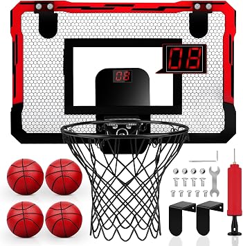 YIMORE Mini Panier de Basket Mural de Chambre avec Tableau Électronique