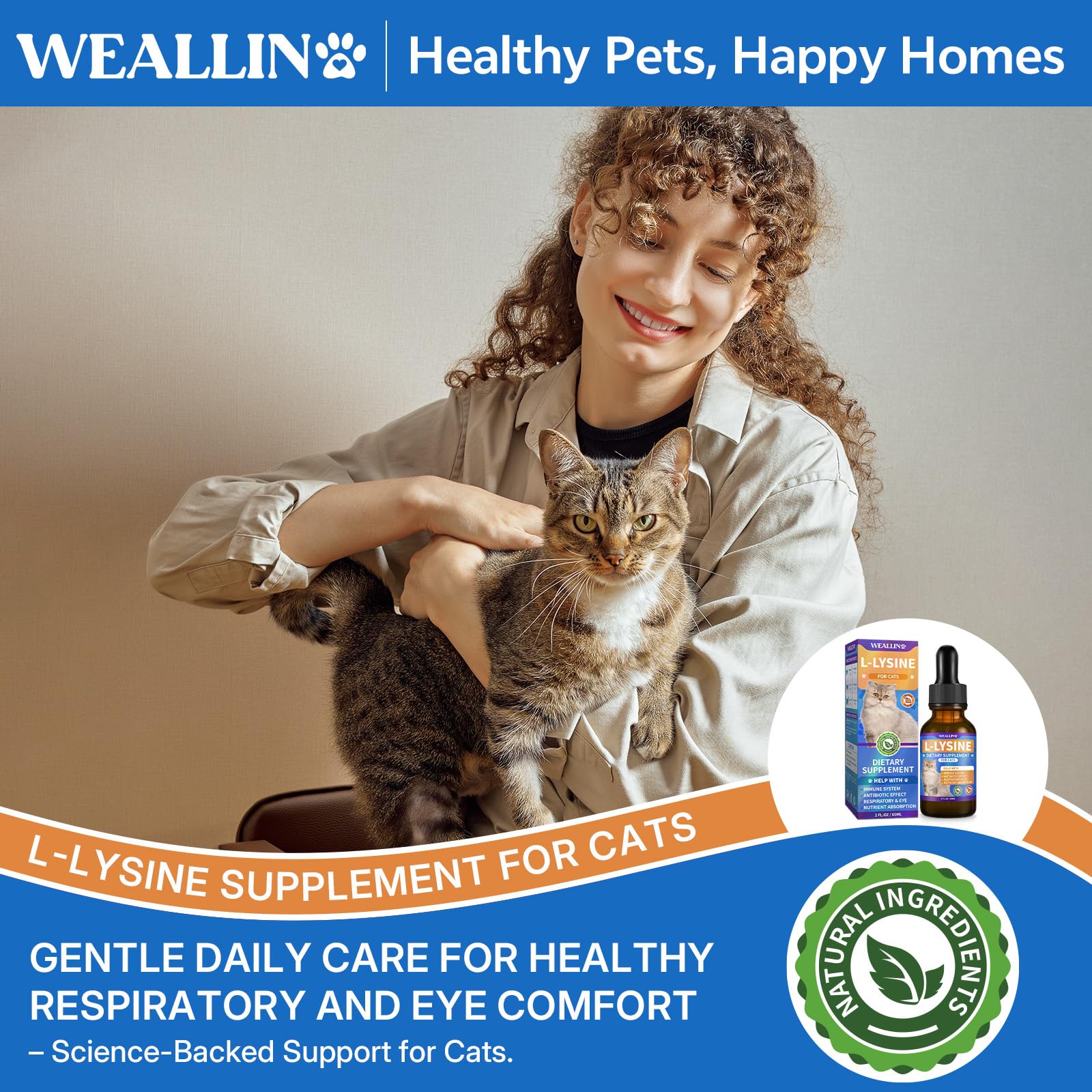 L-lysine Supplement for Cats, Immune Support for Cats, Chicken Flavor 60ml — Amazon image 8