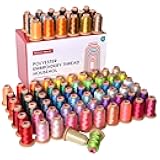 Poolin Richword Selected 800M 80 Colors Embroidery Thread, 40WT(108D/2) Polyester Thread Set for Embroidery and Sewing Machines, Full Color Range for Creative Embroidery