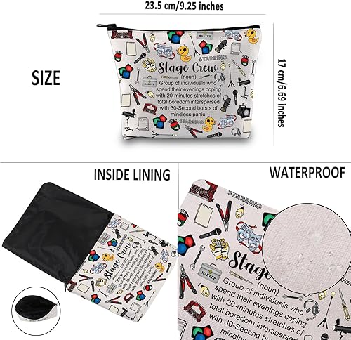 Miniatura 3 de G2TUP Theater Tech Gift Stage Crew Definition Bolsa de maquillaje Administrador de escenario Bolsa de cosméticos Teatro Tech Crew Regalo, Equipo de