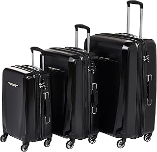 Samsonite Winfield 3 DLX Hardside Expandable Luggage with Spinners, Black, Checked-Large 28-Inch
