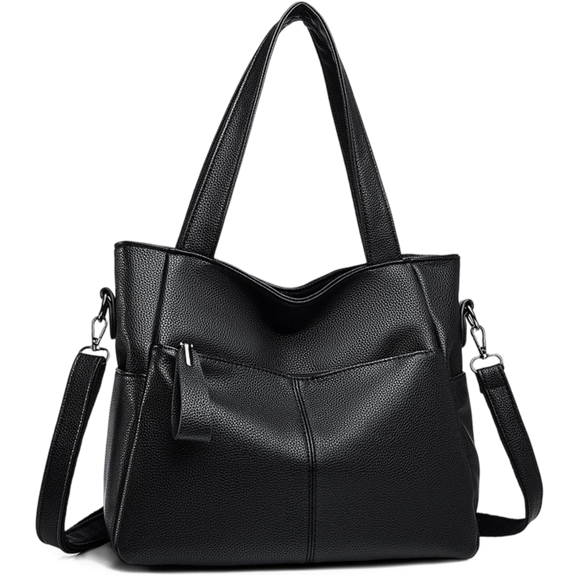 Mabecol Shopper Tasche Damen Mittelgroß, PU Leder Schultertasche | Elegante Handtasche Mit Verstellbarem Schultergurt, Viele Fächer Für Büro, Arbeit, Alltag, Reisen Und Shopping