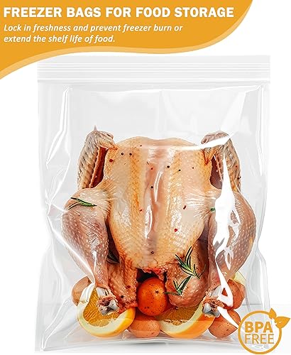 Miniatura 3 de Bolsas de almacenamiento grandes con cremallera superior, bolsas de 5 galones de 18 x 24 pulgadas, bolsa de plástico resellable, bolsa de congelador