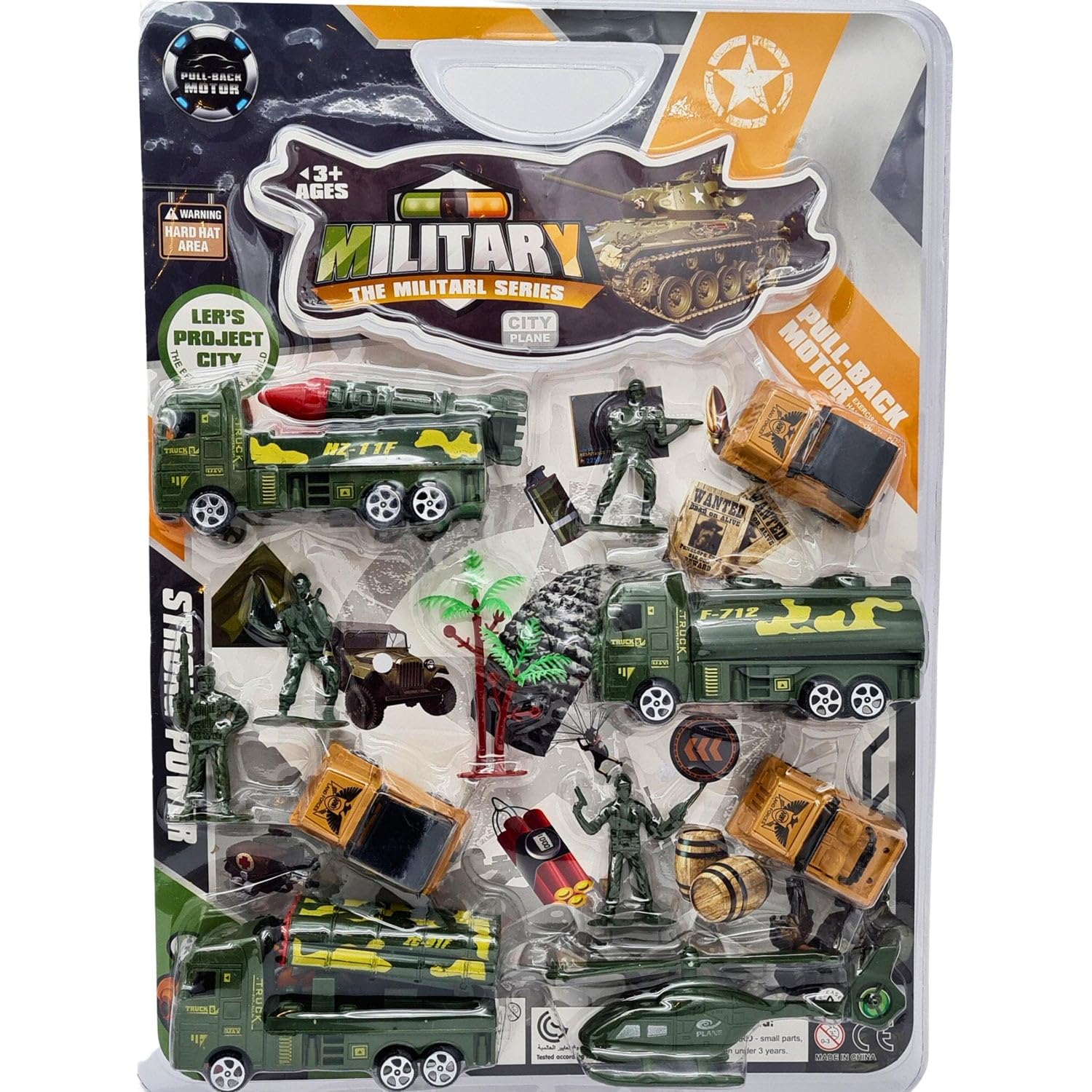 FITTO Military Corps Army Car Set - Durable Toy Cars for Imaginative Play