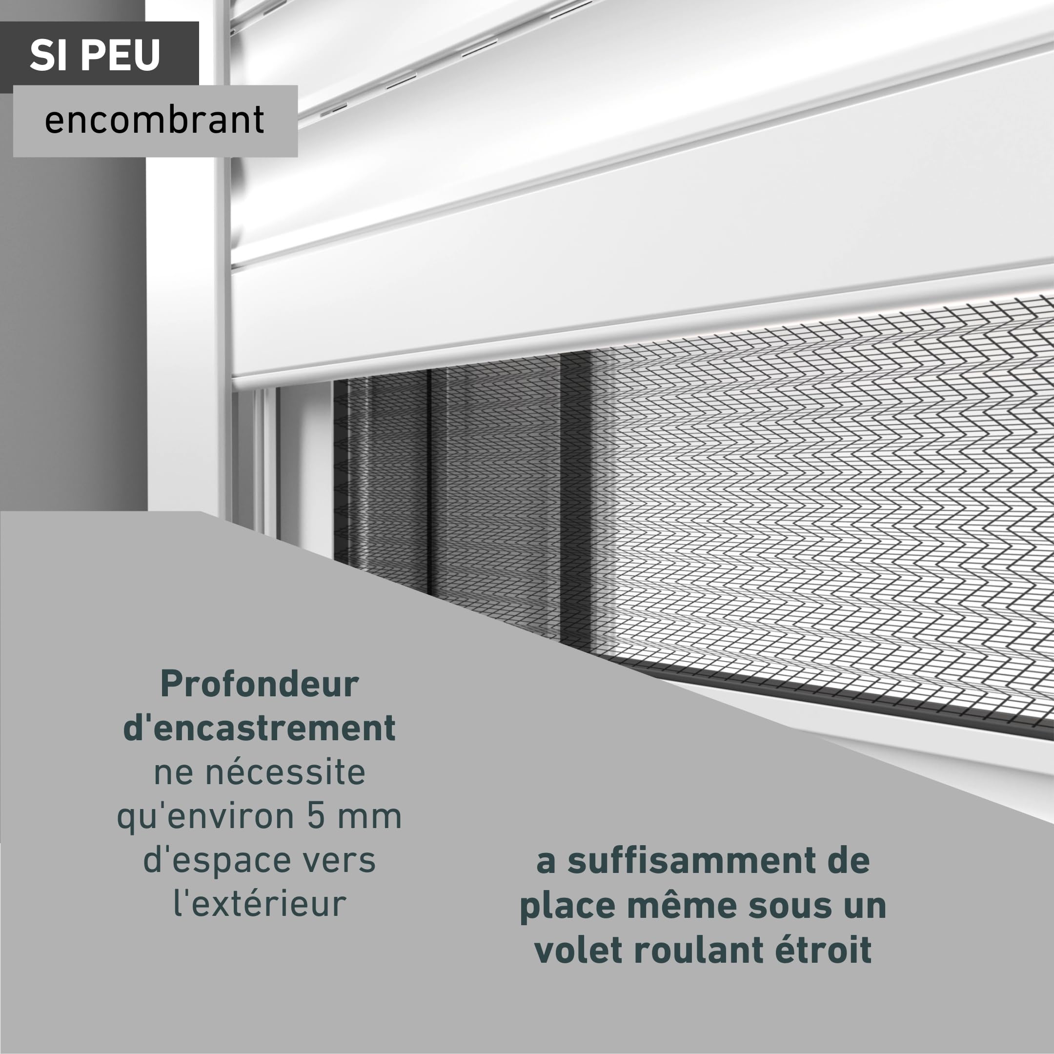 Windhager Expert 03242 Ultra Flat Moustiquaire pour Fenêtre Moustiquaire Protection Mosquito Kit Auto-Assemblage Blanc 100 x 120 cm