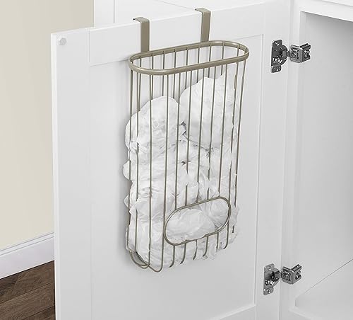 Miniatura 2 de Spectrum Ashley - Soporte para bolsas de plástico (capa de polvo de níquel satinado) - Dispensador de bolsas de comestibles y reciclaje para cocina,