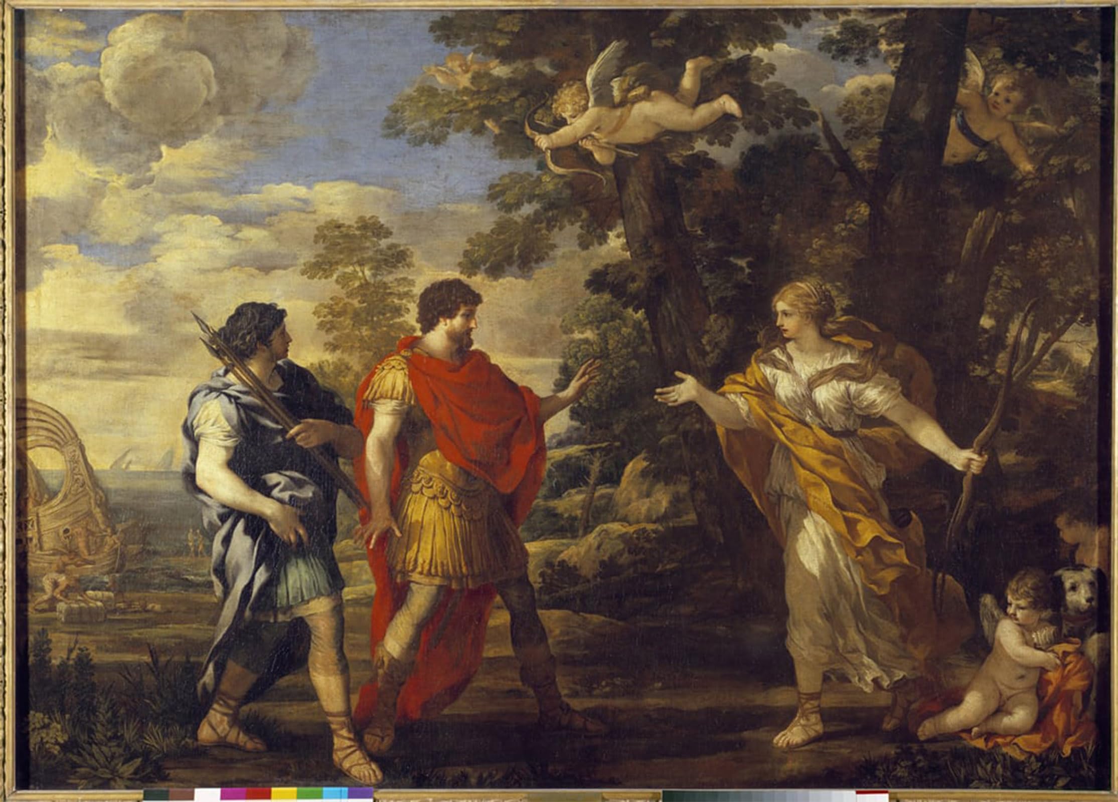 ARTXLXXBN Famous Art Print Poster Vintage Wall Art Venus As a Hunter Appears in Enee Painting by Pietro Da Cortona Canvas Art Poster for Home Decor 60x90cm