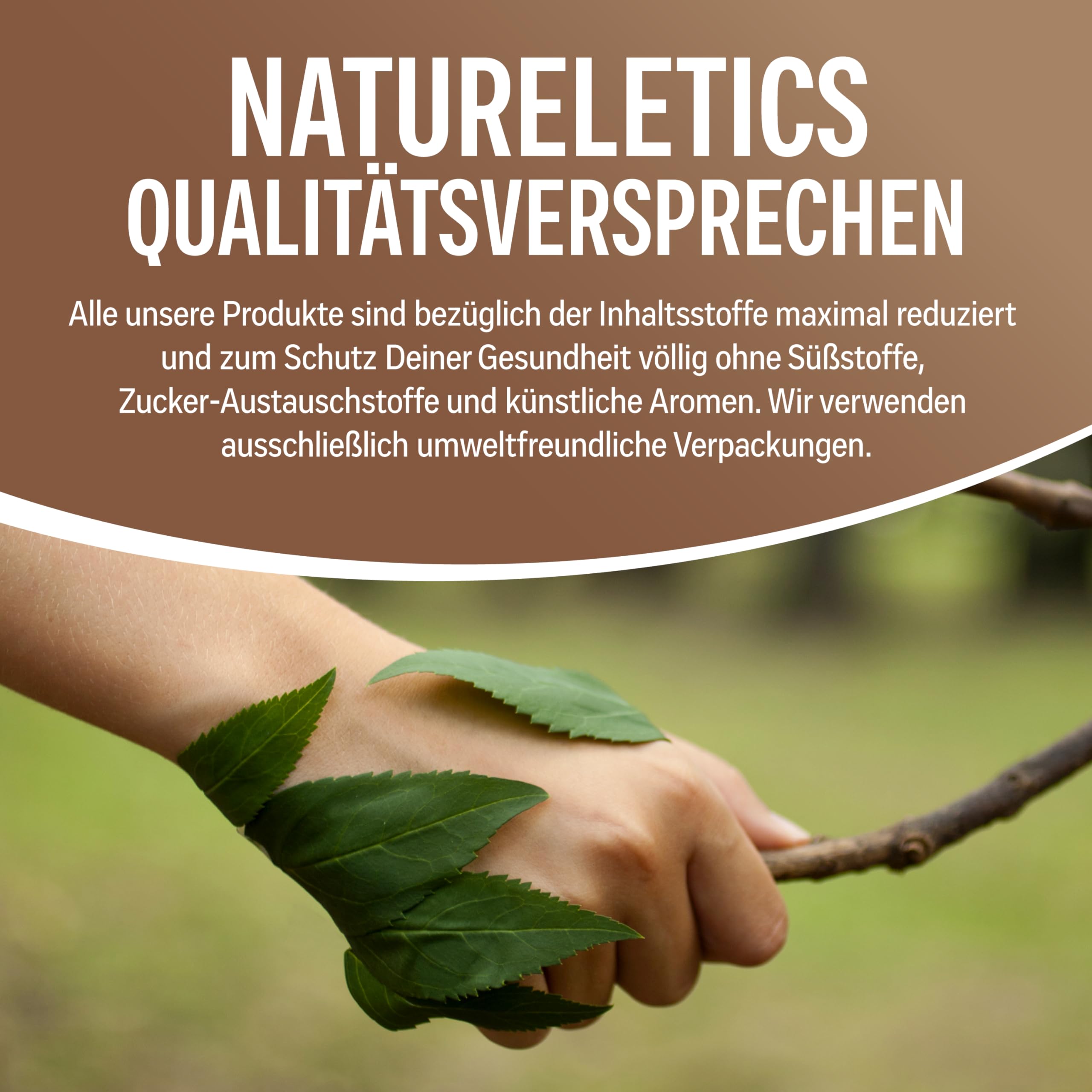 NATURELETICS SCHOKO Whey Protein Ungesüßt ohne Süßstoffe und Zuckerzusatz Natürliches Premium Eiweißpulver, 1kg ohne Aspartam & Sucralose, Low Carb, Hoher BCAA-Anteil, Made in Germany