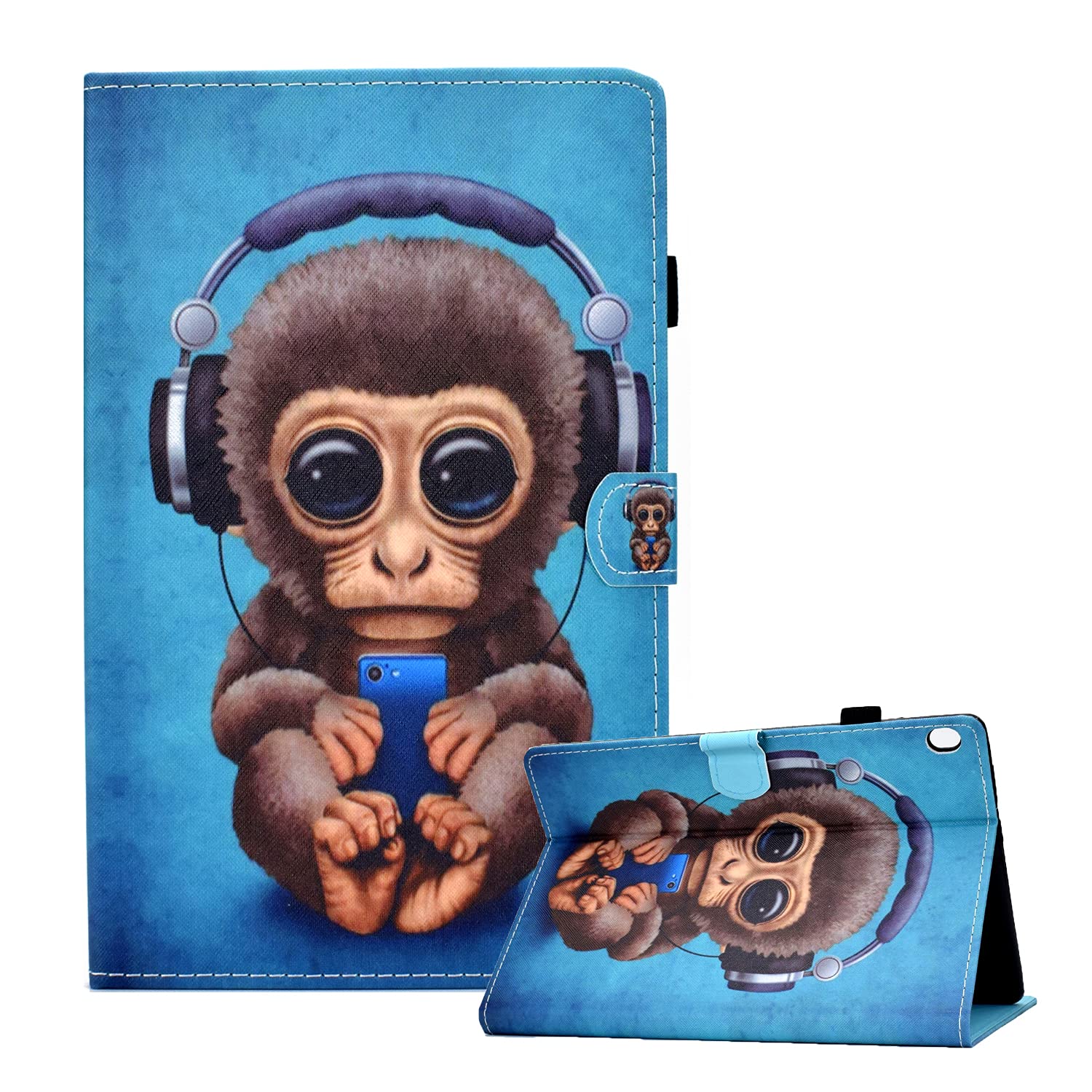 CXTcaseCase for Lenovo Tab M10(TB-X505L TB-X505F TB-X605L TB-X605F) / P10(TB-X705F), Tablet Cover Lenovo Tab M10 10.1 2018 Stand Function Protective Case Lenovo Tab M10 2018, Monkey