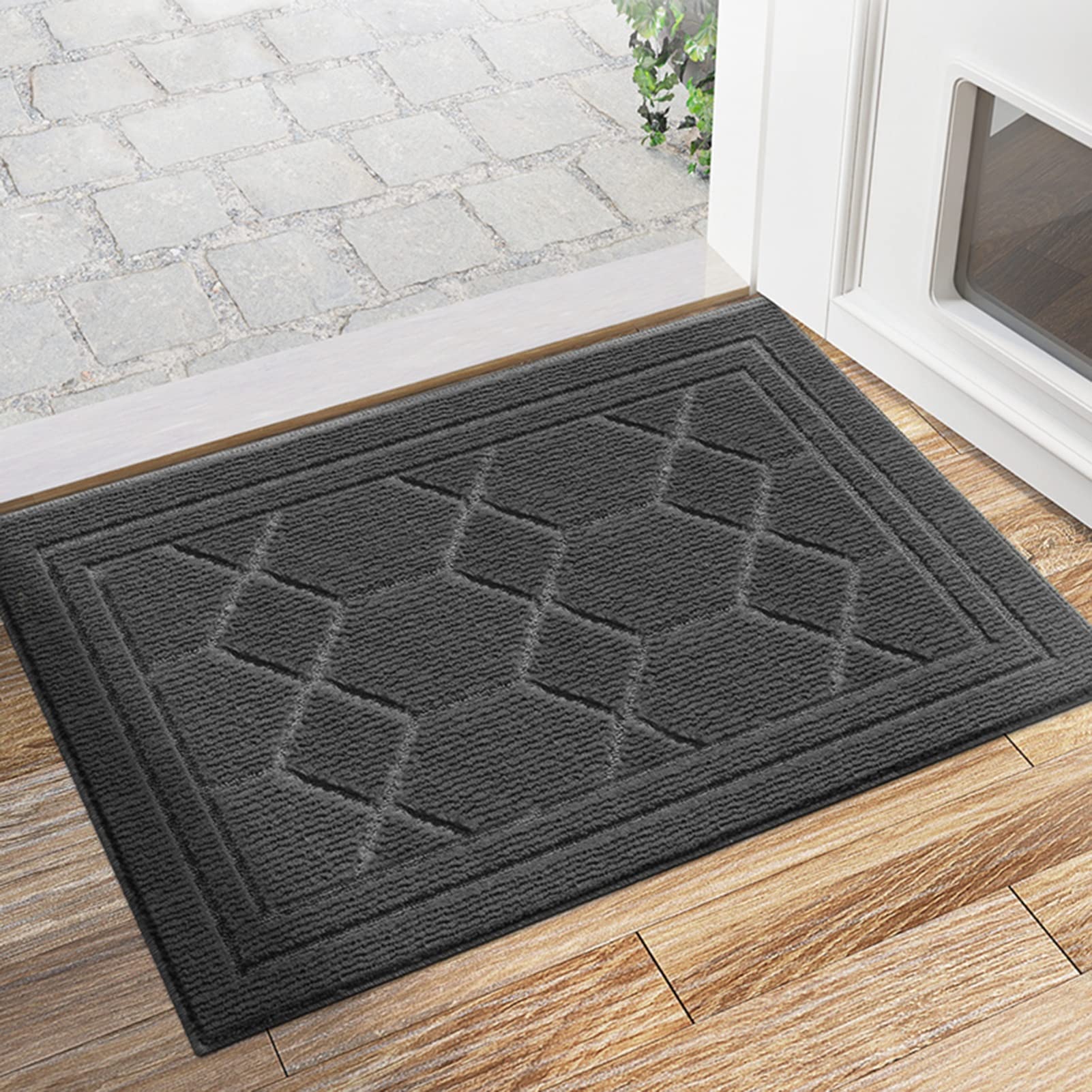 Tapis d'entrée pour grattoir à chaussures paillasson caoutchouc luxe long 150 cm