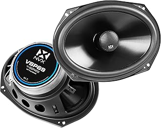 NVX® VSP69 6x9 Premium Car Speakers, 900W Max, 300W RMS, 2-Way Coaxial w/ 1" Silk Dome Tweeters & Built-in X-Overs, Easy to Install in Cars/Trucks/Doors (Pair)