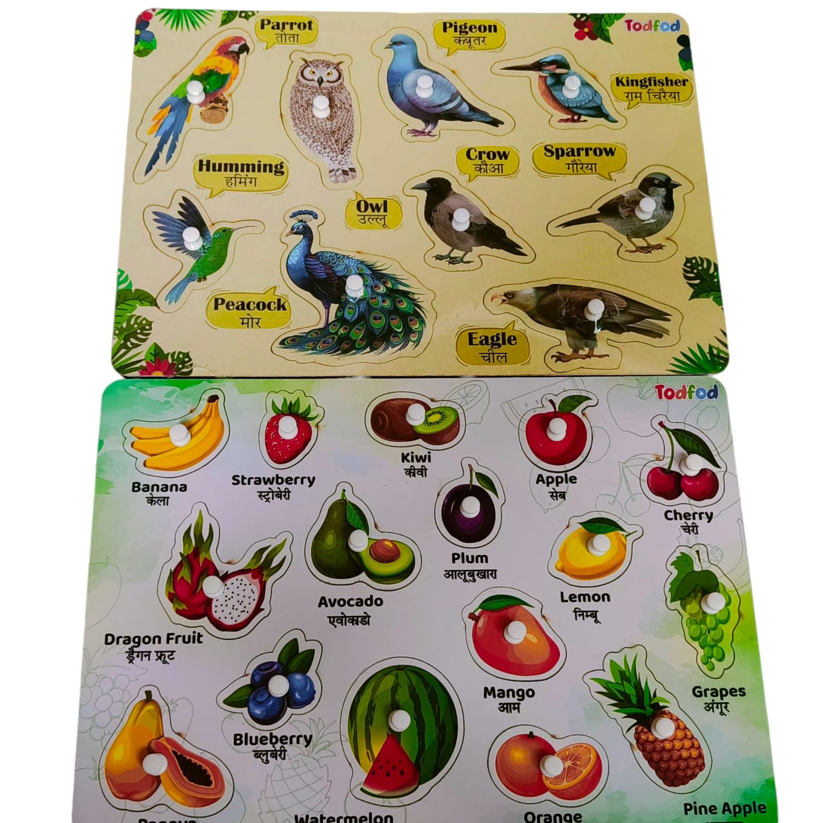 Nainish Bird, Fruit Learning Puzzle Game for Kids Fun and Educational Wooden Toys for Ages 2-5|Perfect Indoor Activity for Brain Development and Learning Tool (Fruits & Bird) (B0DDCQ77G1) Amazon Price History, Amazon Price Tracker