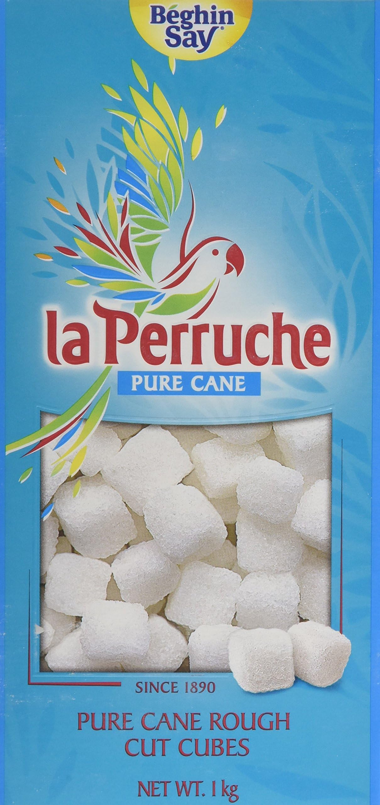 La Perruche Rough Cut Lump White Sugar 1 kg (Pack of 8)