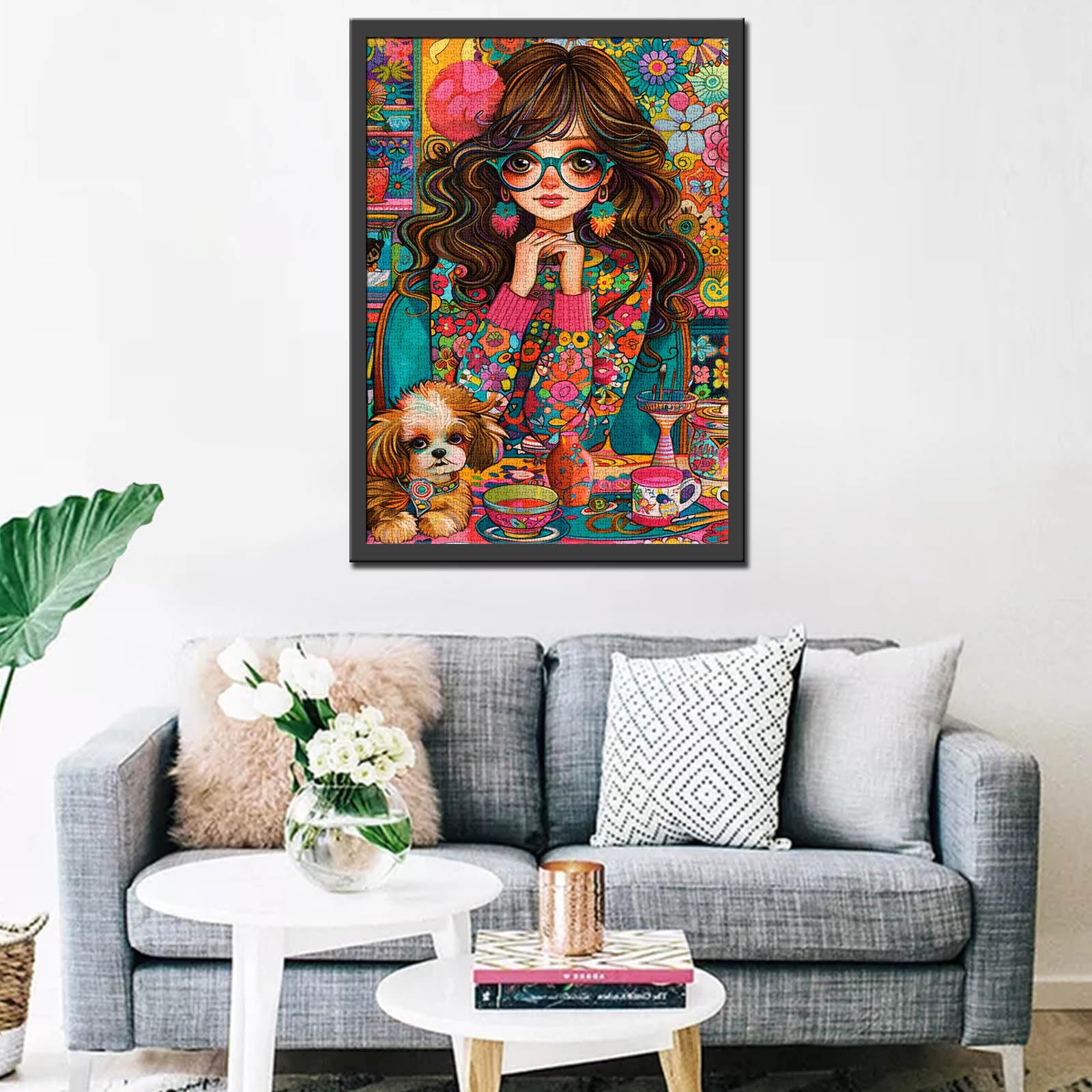 Tucocoo Puzzle 1000 Pezzi Per Adulti - Fantasy Girl Ritratto Arte - Dimensioni 70x50 Cm Con Poster