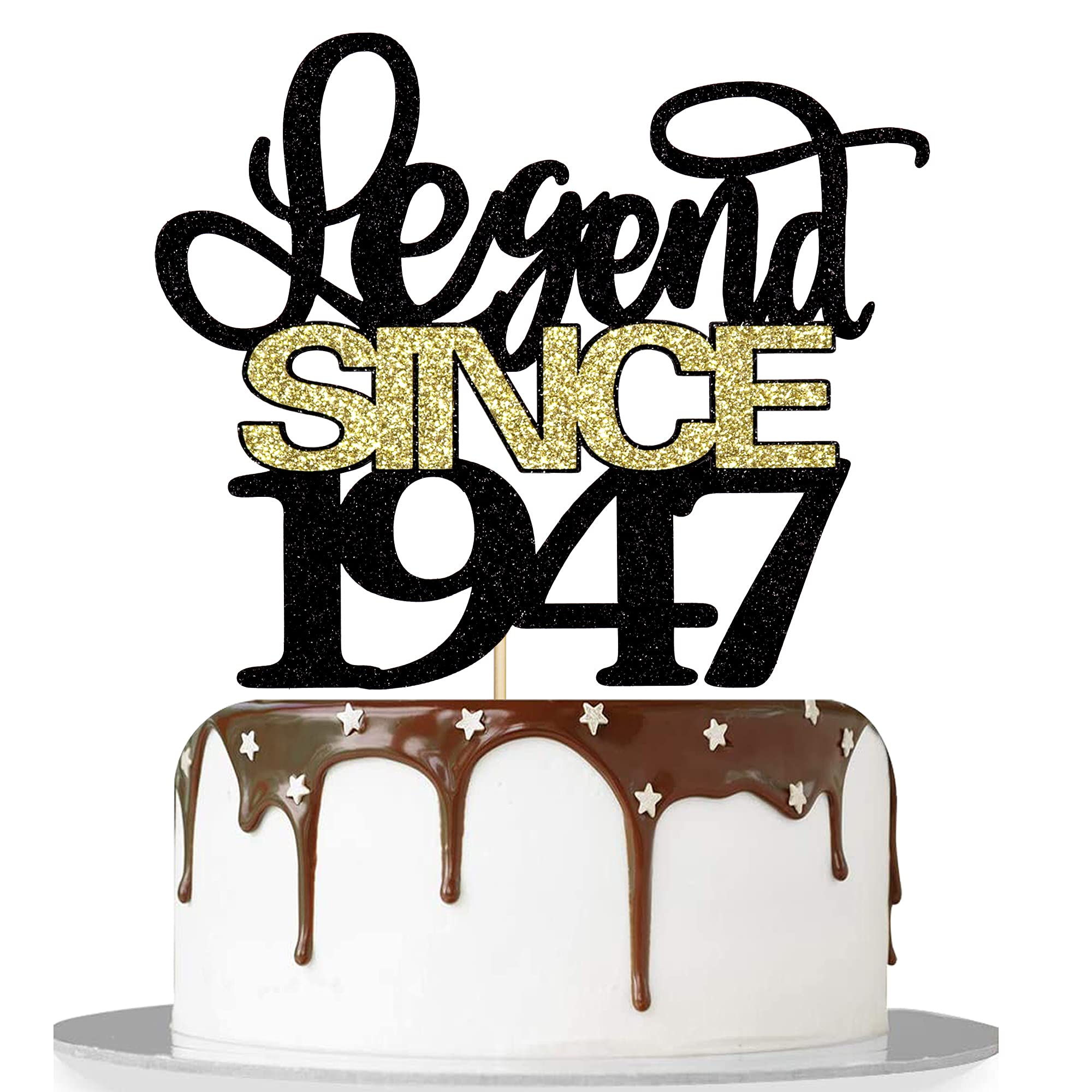 Buy Legend since 1947 cake topper, men and women cheer 74 years old