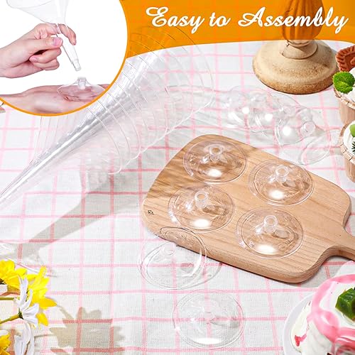 Miniatura 4 de Zopeal 32 vasos de Martini de plástico de 8 onzas, transparentes, desechables, para cóctel, postre, parfait, vasos apilables de plástico para boda,