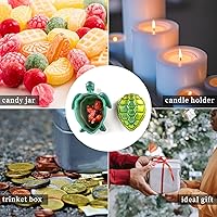 Vista 5 de Molde de resina de caja de tortuga marina con tapa, recipiente creativo molde de fundición de resina epoxi, molde de almacenamiento de silicona