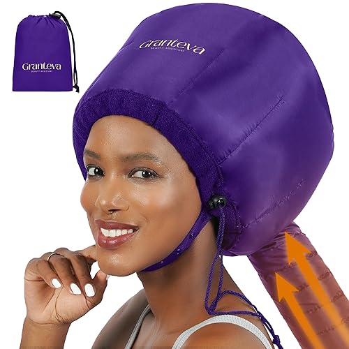 Bonnet Hair Dryer Attachment w/A Headband Integrated that Reduces Heat