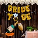 Party Propz Bride To Be Decoration Set Combo - 11 Pcs, Bridal Shower Decoration| Foil, Confetti Balloons| Spinster Party Decoration Set| Bachelorette Party Decoration| Bride To Be Accessories, Golden gallery image