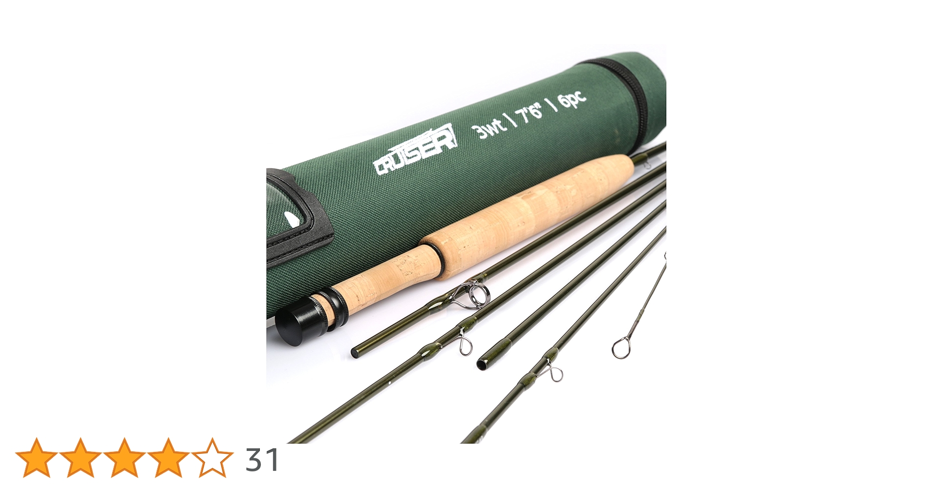 Amazon | Maxcatch Cruiser フライフィッシングロッド; 3wt 7'6