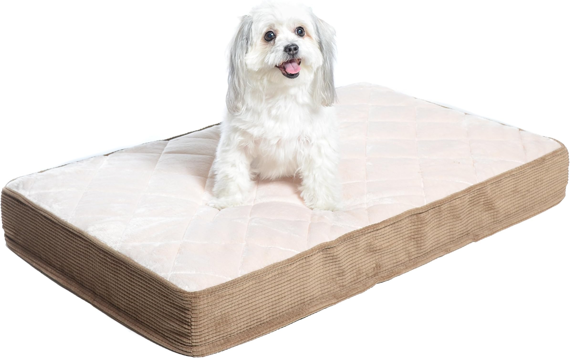Milliard Orthopedic Dog Bed, Quilted Mattress/Pet Bed, Egg Crate Foam with Plush Pillow Top Washable Cover - Fits Standard Crate (Small)