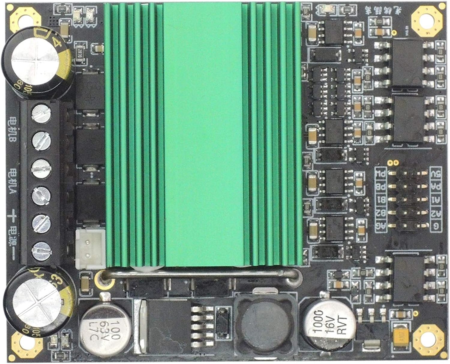 Top view of the motor drive module showing control pins