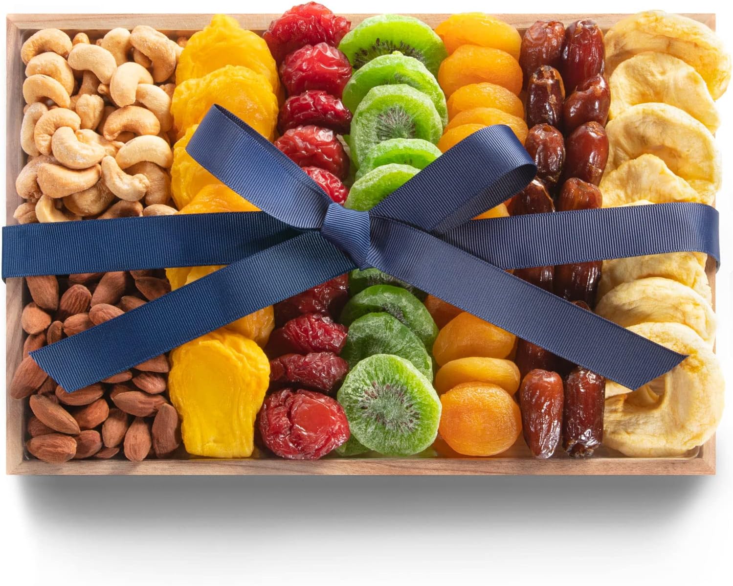 Dried Fruit & Nut Gift Tray, Naturally Sweet Fruit with Almonds & Cashews, Snack Assortment gift for Holidays, Birthdays, Thank You & Corporate Gifts by Blue Bow Gourmet