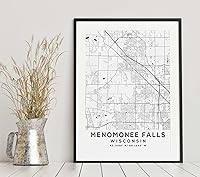 Vista 6 de Mapa de Menomonee Falls, Wisconsin, Light 2 (18x24)