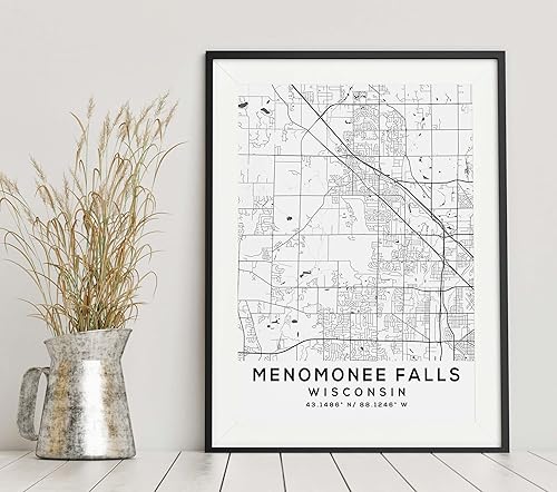 Miniatura 6 de Mapa de Menomonee Falls, Wisconsin, Light 2 (18x24)