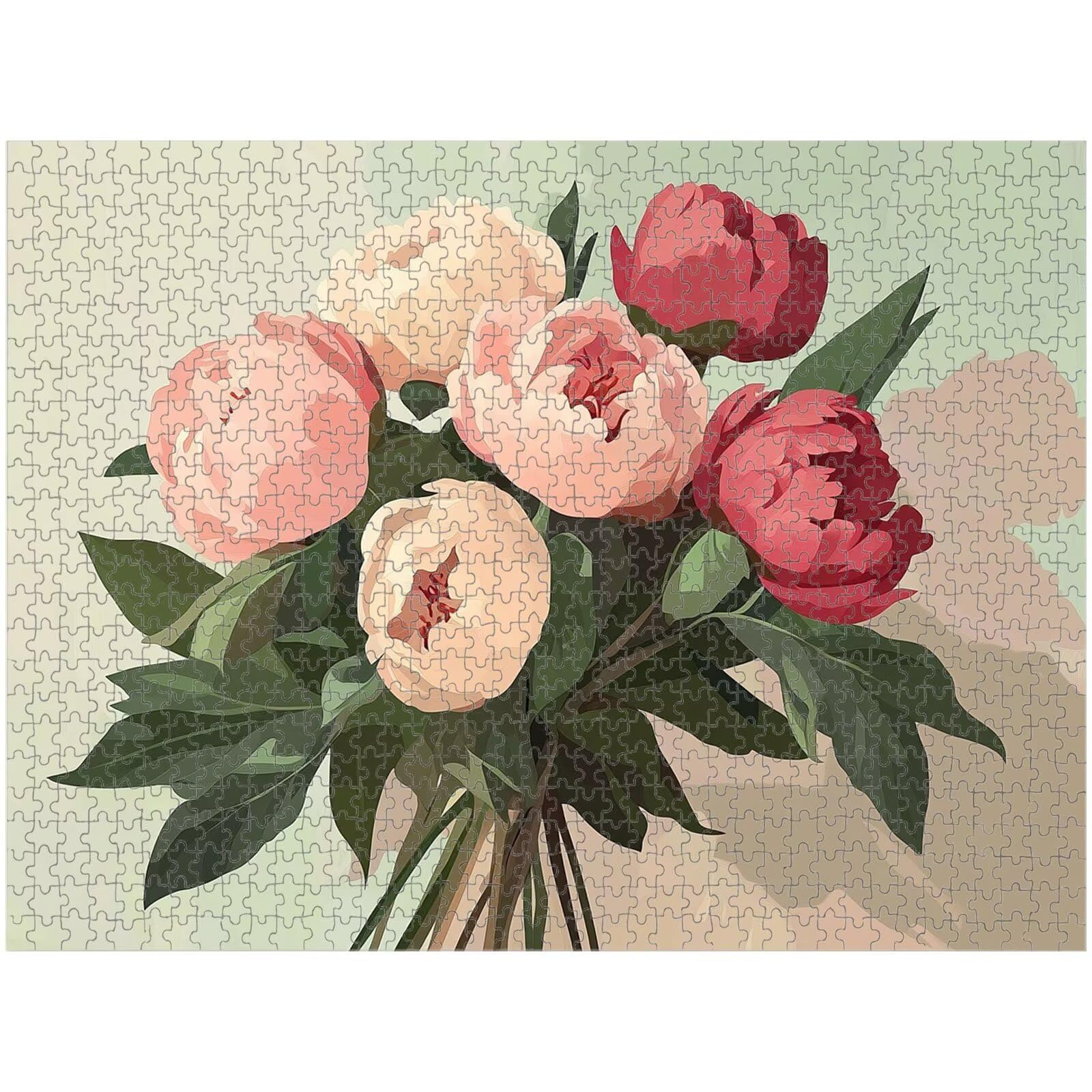 3000 Pezzi Puzzle Adulti - Fiore & Rosa - Decorazione Murale 1T#1243