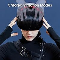 Vista 3 de Master Massage H2 Electric Scalp Massager for Head Massage with Heating-10 Vibrating Contact, Stress Relief Hairband Design (Black & Blue Set)