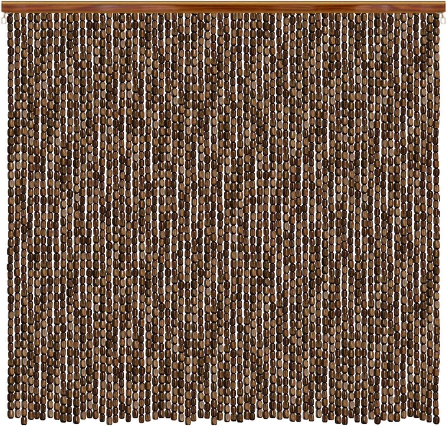 Rideau de porte en bois de bambou artisanal 90 strands 90x210