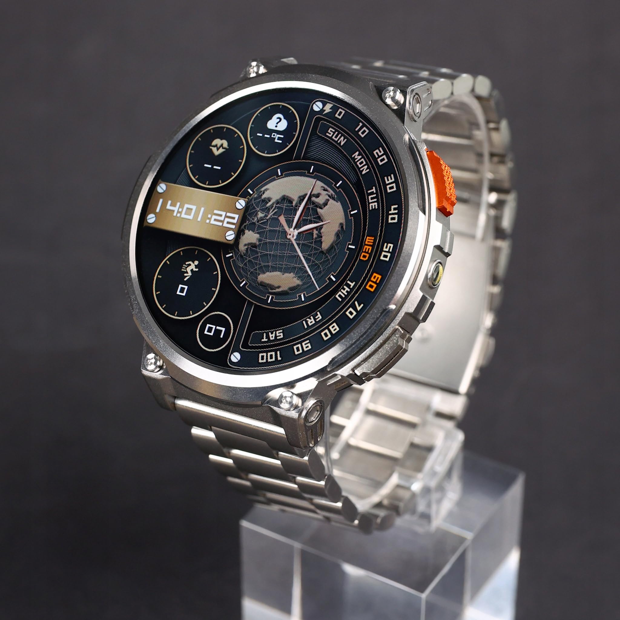 Smartwatch Męski Zegarek Menu PL Rozmowy Ciśnieniomierz 730mAh IP68 2 Paski
