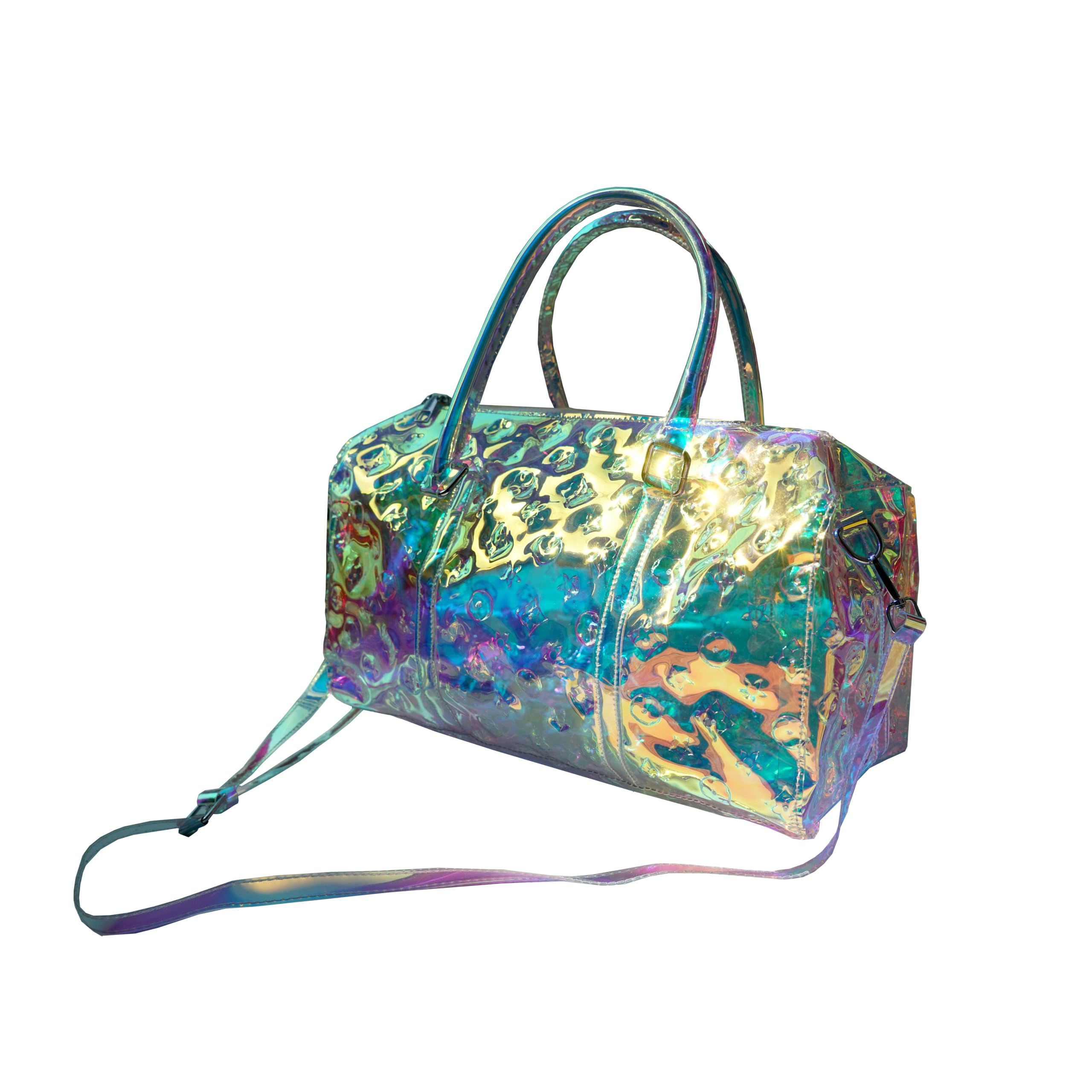 Amazon.com | AROKH Duffel Bag, Holographic PVC Travel Beach Gym