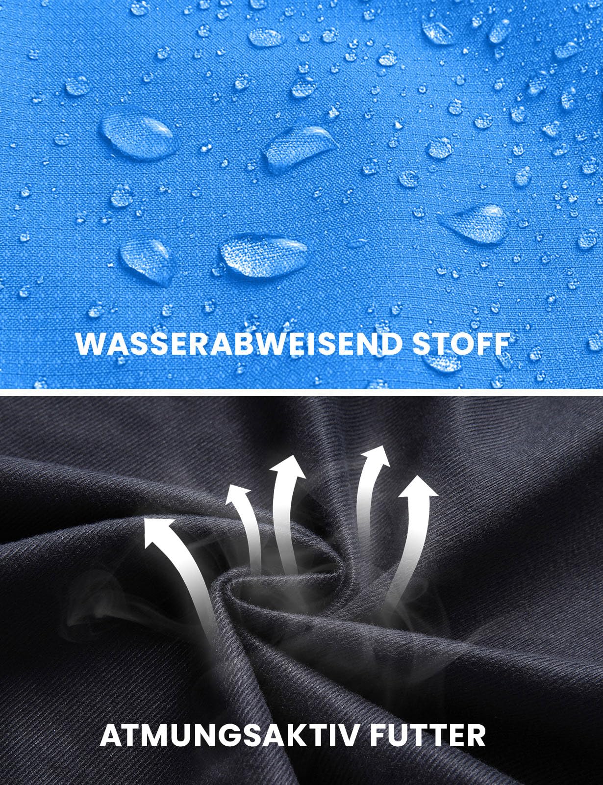 donhobo Damen Wanderjacke Regen Jacke Outdoor Funktionsjacke Freizeitjacke Winddichte Softshell Jacke Übergangsjacke mit Kapuze Blau M