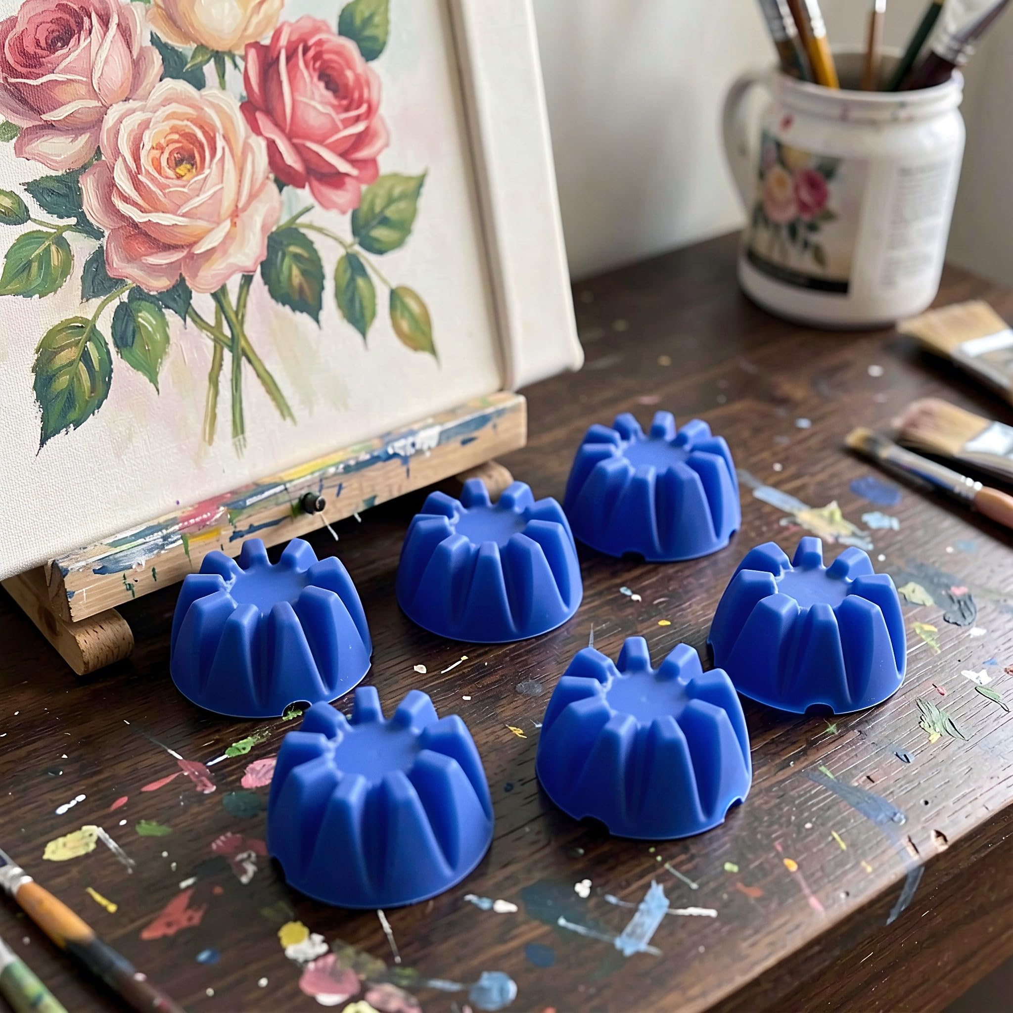 Zerodeko Set di 6 Bicchieri per versare la Pittura a Forma di Fiore, con