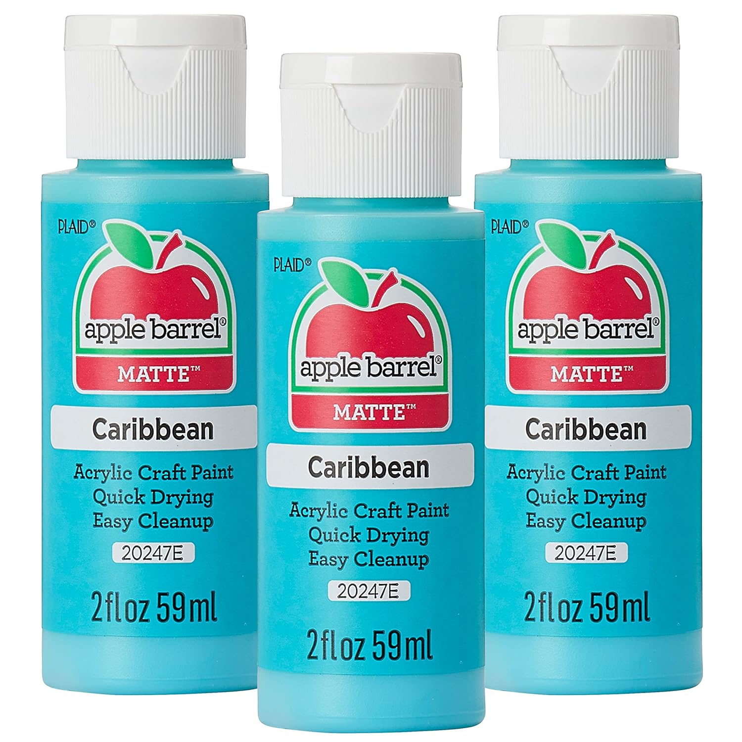 Apple Barrel Acrylic Paint, Caribbean (Pack of 3) 2 oz